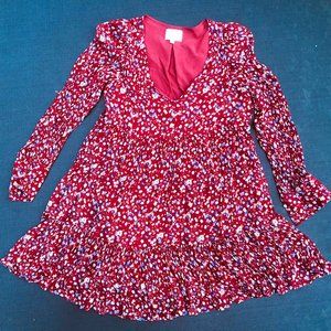 Sezane Wine and flowers dress